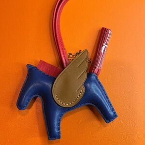 Blue and Brown Winged Pegasus Horse Bag Charm